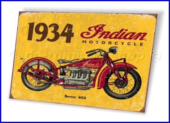 PLAQUE 1934 INDIAN (30x40cm)